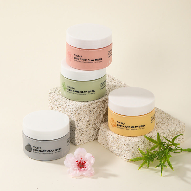 Clean Ginger Yellow Sea Green Tea Rose Smear Clay Mask